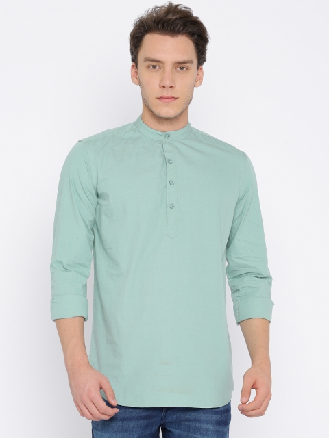 

HIGHLANDER Men Green Slim Fit Solid Casual Shirt