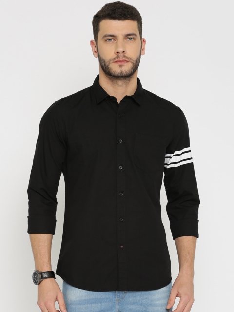 

HIGHLANDER Men Black Slim Fit Solid Casual Shirt