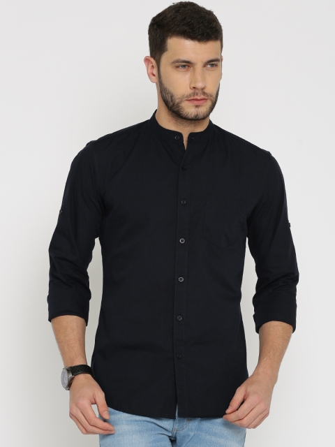 

HIGHLANDER Men Navy Blue Slim Fit Solid Casual Shirt