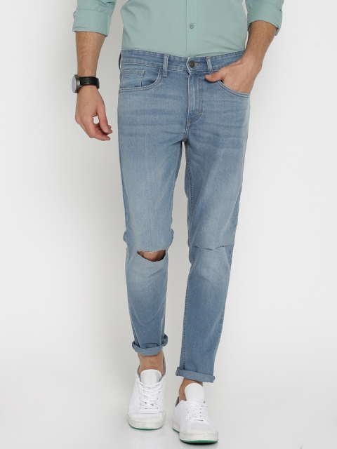 

HIGHLANDER Men Blue Slim Fit Mid-Rise Slash Knee Stretchable Jeans
