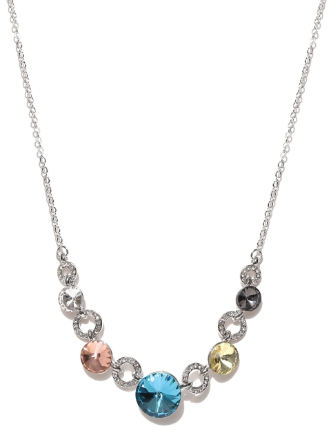 

Jewels Galaxy Multicoloured Rhodium-Plated Handcrafted Necklace, Multi