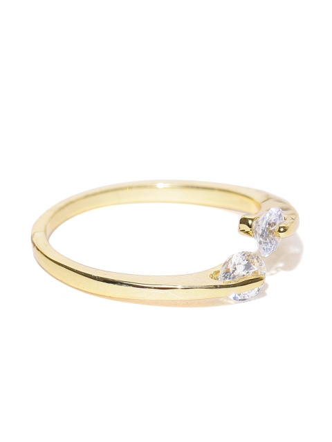 

Jewels Galaxy Gold-Plated Cubic Zirconia Stone-Studded Ring