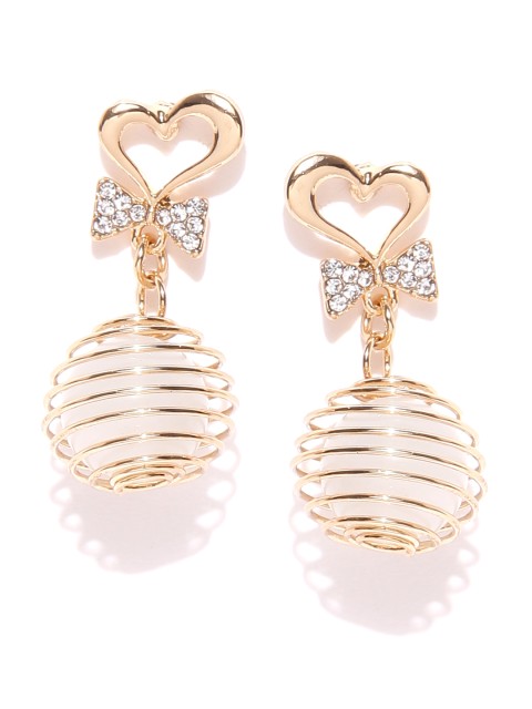 

Jewels Galaxy Gold-Plated Stone-Studded Handcrafted Drop Earrings