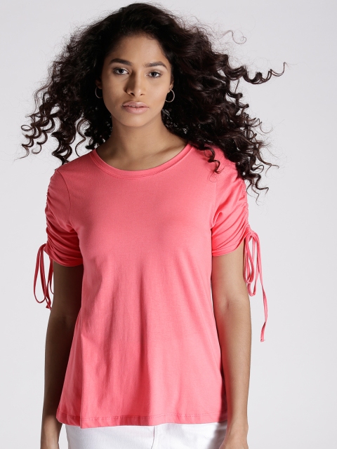 

Chemistry Women Pink Solid A-Line Top