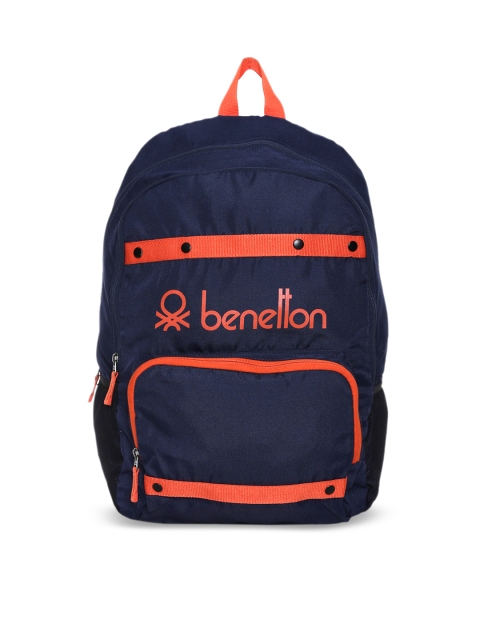 

United Colors of Benetton Unisex Blue Solid Backpack