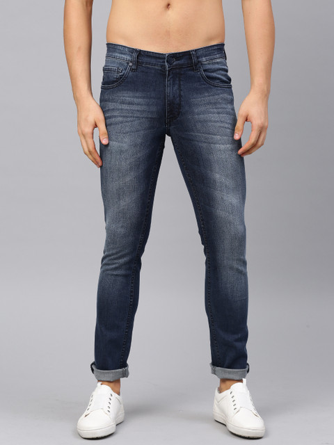 

HRX by Hrithik Roshan Men Blue Skinny Fit Mid-Rise Clean Look Stretchable Jeans