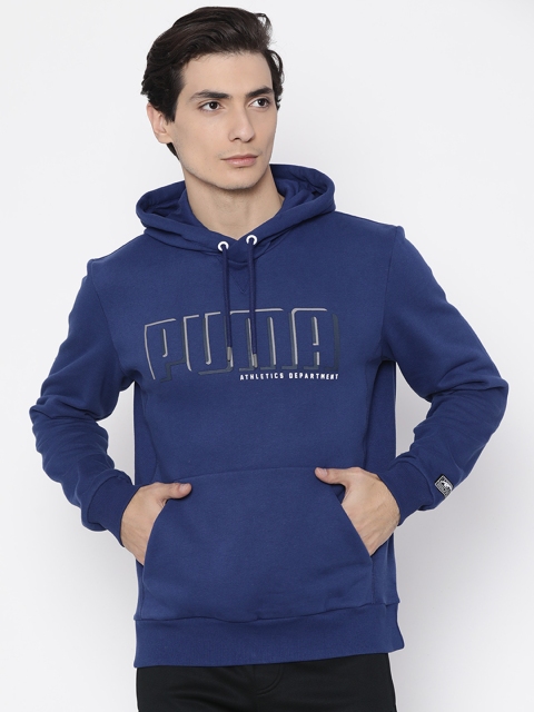 

Puma Men Blue Printed STYLE Athletics FL Hooded Sweatshirt