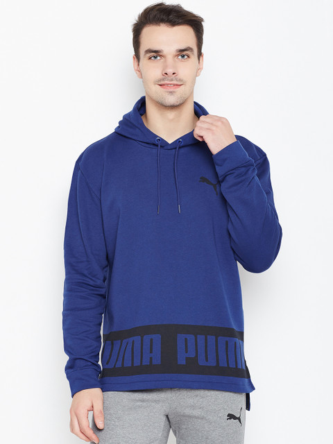 

Puma Men Blue Rebel Printed Hooded Sweatshirt