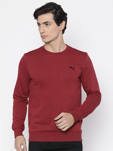 

Puma Men Red Solid ESS Crew Sweat FL Sweatshirt