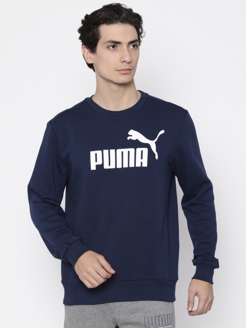 

Puma Men Navy Blue Printed ESS No.1 Crew Sweatshirt