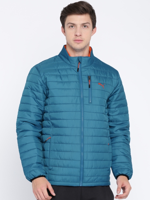 

Puma Men Blue Solid Puffer PWRWARM Quilted Jacket