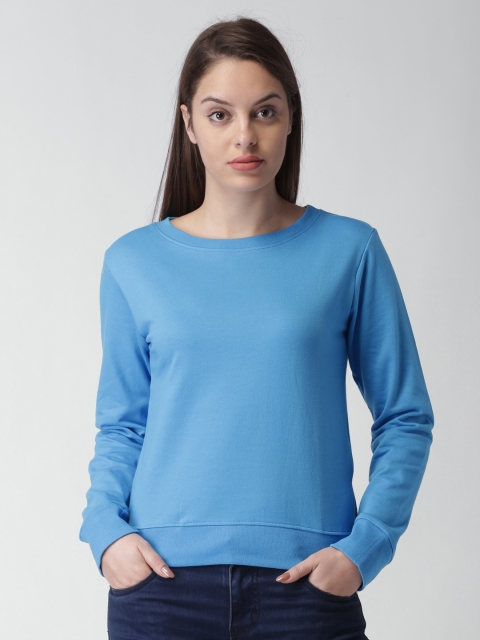 

Blue Saint Women Blue Solid Sweatshirt