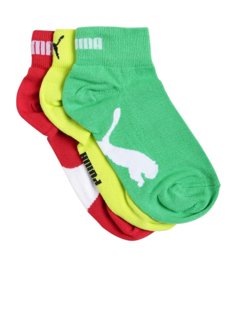 

PUMA Unisex Set of 3 Ankle-Length Socks, Green