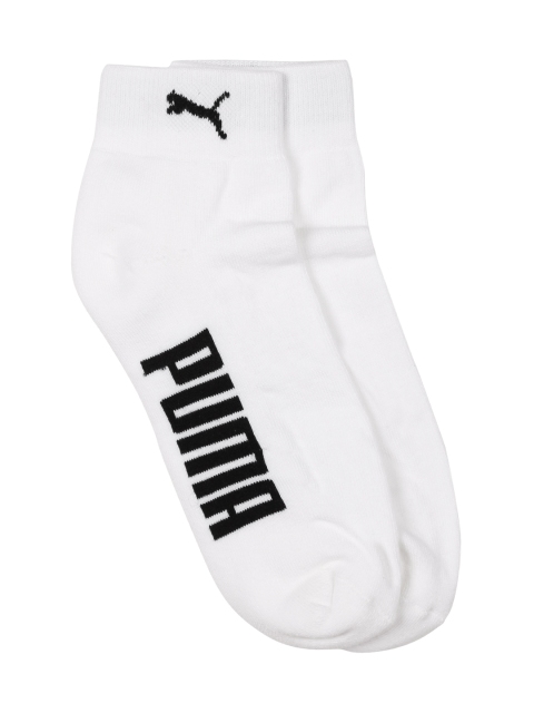 

Puma Unisex White Ankle-Length Socks