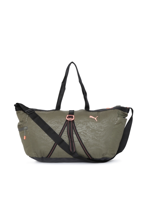 

Puma Women Olive Green Fit AT Workout Duffel Bag