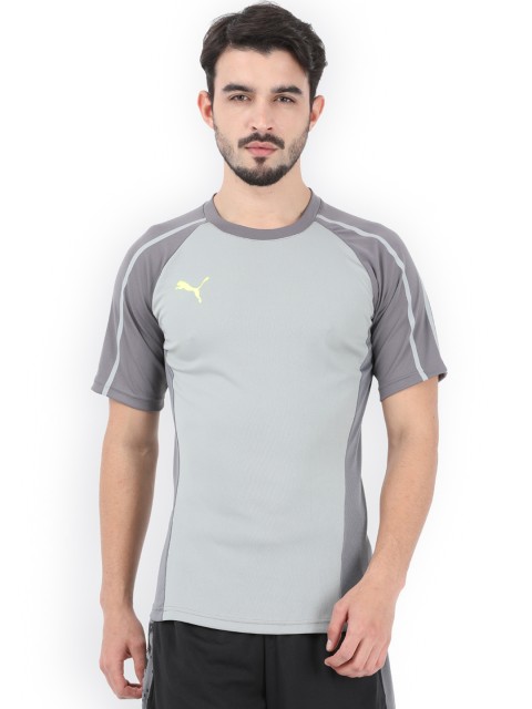 

Puma Men Grey Solid Round Neck evoTRG Training T-shirt