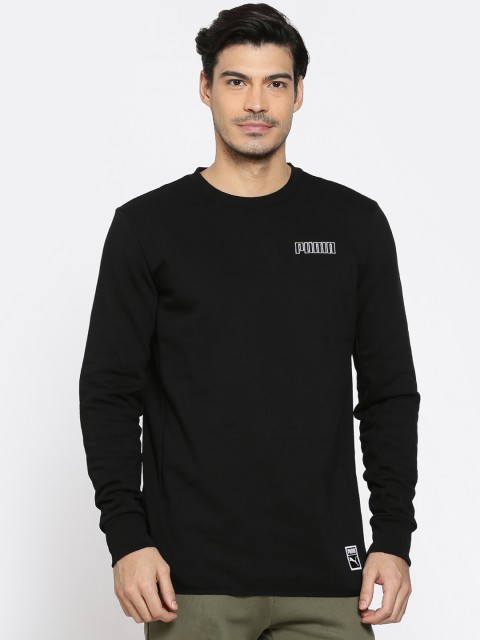 

Puma Men Black Solid Record Crew Sweatshirt