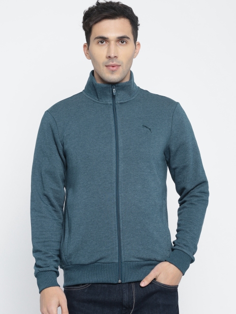 

Puma Men Teal Blue Solid TR ZIPPER POCKET Sweatshirt