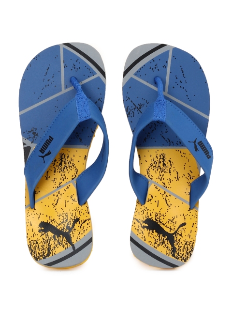 

Puma Unisex Blue & Yellow Colourblocked Slip-On