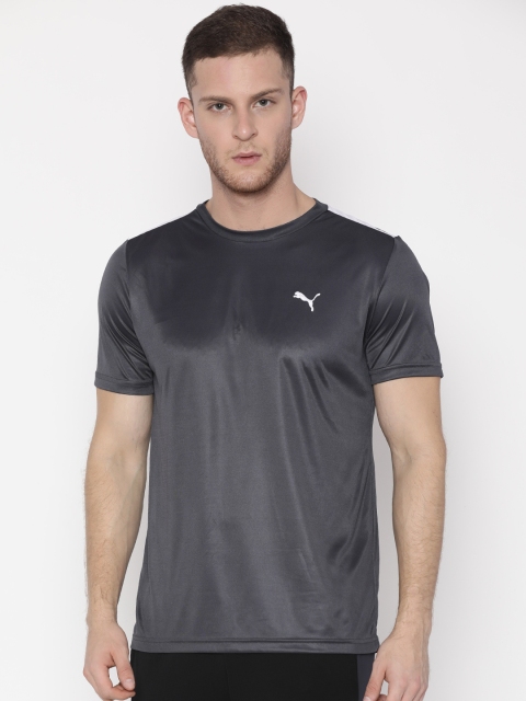 

Puma Men Grey Solid Round Neck India Poly T-shirt