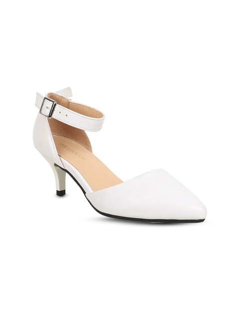 

SHUZ TOUCH Women White Solid Pumps