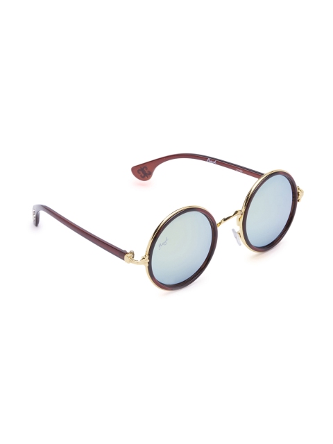 

Floyd Unisex Round Sunglasses 2109_BRN_EMERLD, Blue