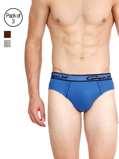 

Genx Men Pack of 3 Briefs GENX GUSTO OE-ABC, Blue