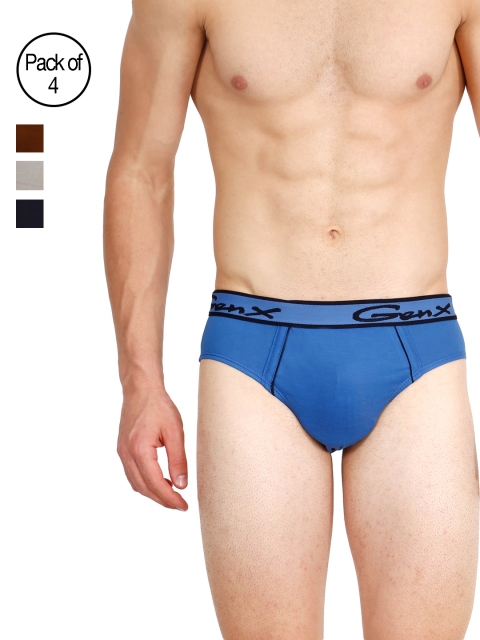 

Genx Men Pack of 4 Briefs GENX GUSTO OE-ABCF, Blue