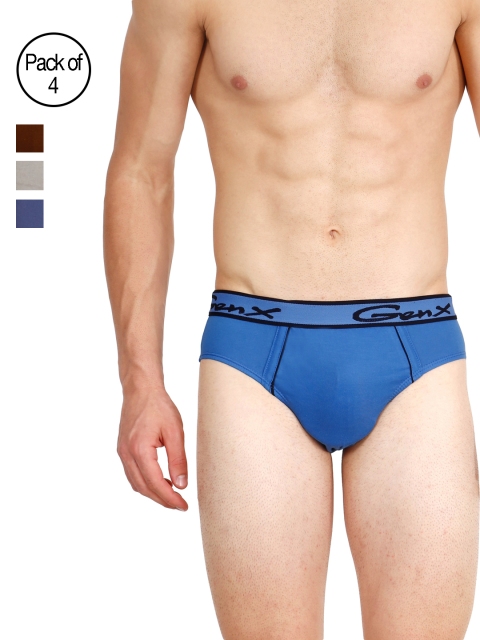 

Genx Men Pack of 4 Briefs GENX GUSTO OE-ABCH, Blue