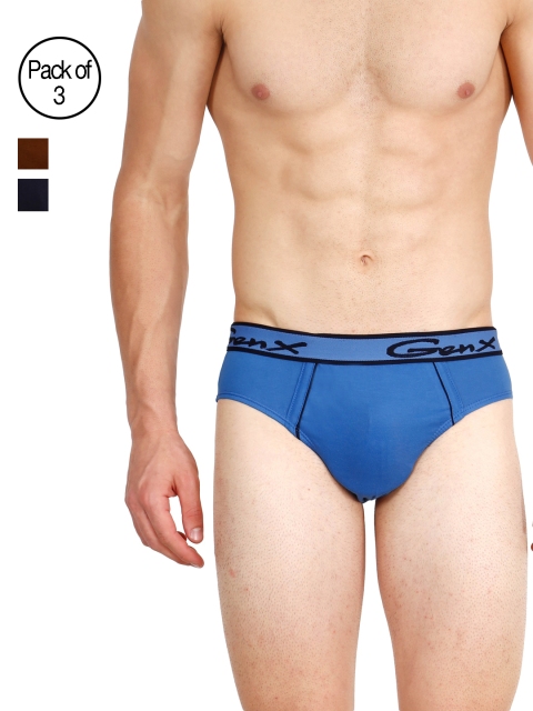 

Genx Men Pack of 3 Briefs GENX GUSTO OE-ABF, Blue