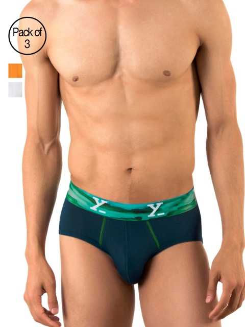 

XYXX Men Pack of 3 Ultra Soft Micro Modal Briefs XYBRF3PCKN174, Navy blue