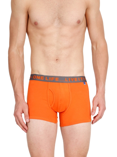 

Olli Men Orange & Grey Cotton Boxers 5004009