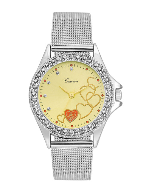 

Camerii Women Yellow Analogue Watch