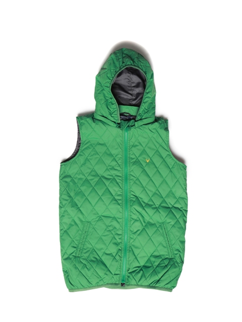 

Allen Solly Junior Boys Green Solid Quilted Jacket