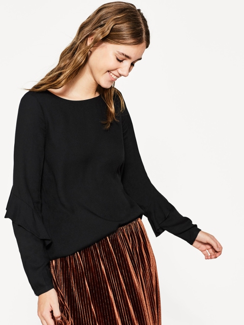 

ESPRIT Women Black Solid Top