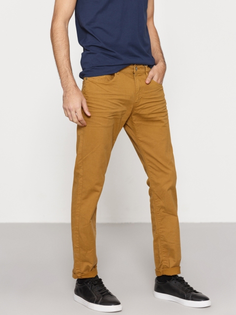 

ESPRIT Men Mustard Brown Slim Fit Trousers
