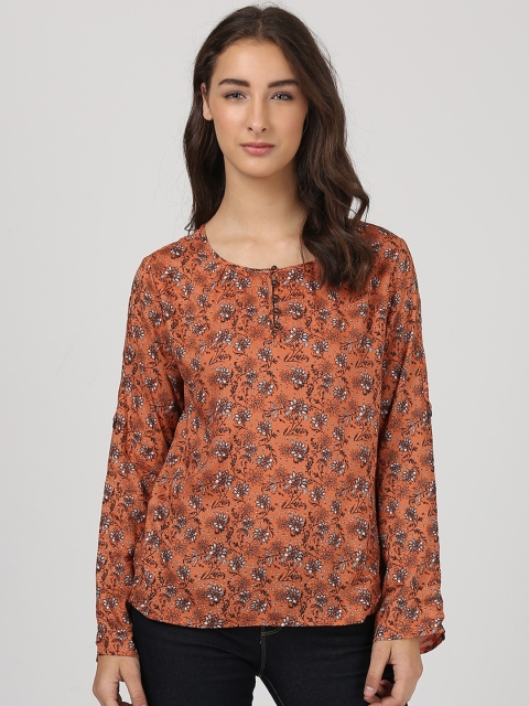 

Harpa Women Orange Printed Top