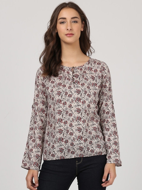 

Harpa Women Beige Printed Top