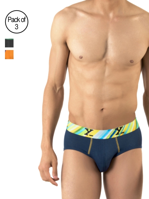 

XYXX Mens Pack of 3 MicroModal Brief XYBRF3PCKN173, Charcoal