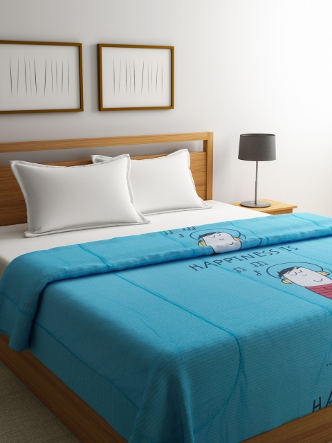 

STELLAR HOME Blue Cartoon Characters AC Room 120 GSM Double Bed Comforter