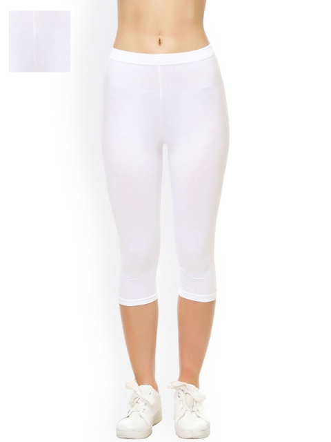 

Lady Lyka Pack of 2 White Capri Tights