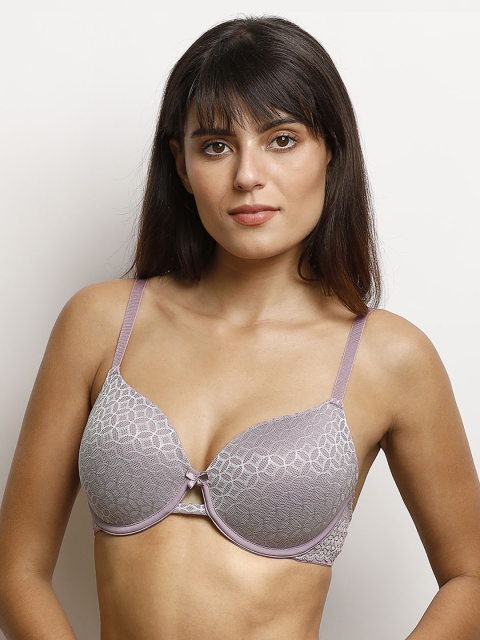 

Zivame Purple Lace Underwired Lightly Padded Everyday Bra ZI0101A02OPURPL