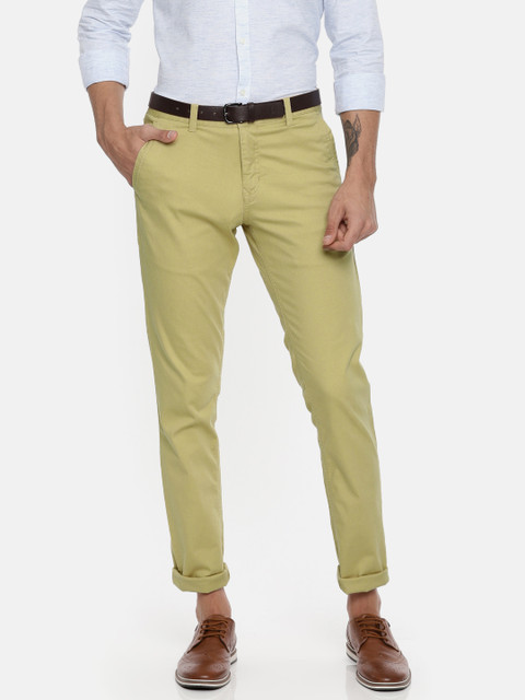 

Parx Men Beige Tapered Fit Solid Regular Trousers
