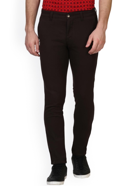 

Parx Men Brown Tapered Fit Solid Chinos