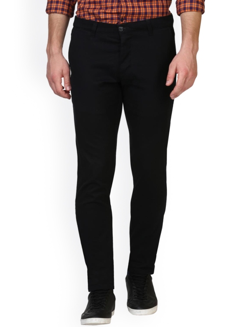 

Parx Men Black Tapered Fit Solid Regular Trousers