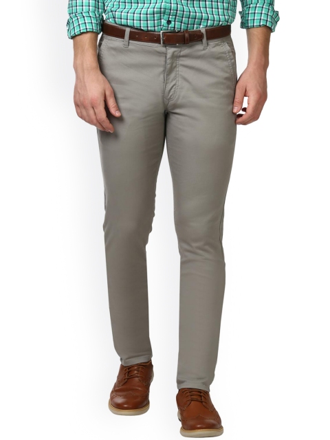 

Parx Men Grey Tapered Fit Solid Regular Trousers