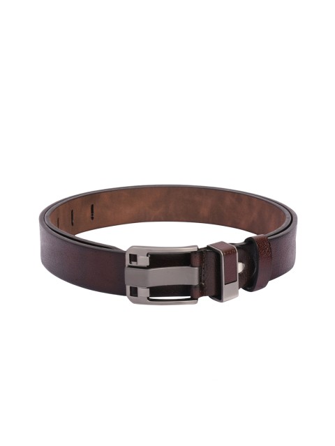 

BuckleUp Men Brown Solid Leather Belt