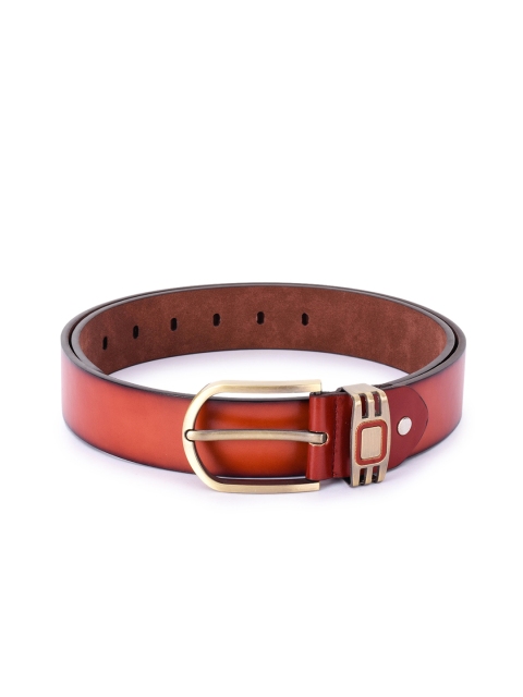 

BuckleUp Men Brown Solid Leather Belt