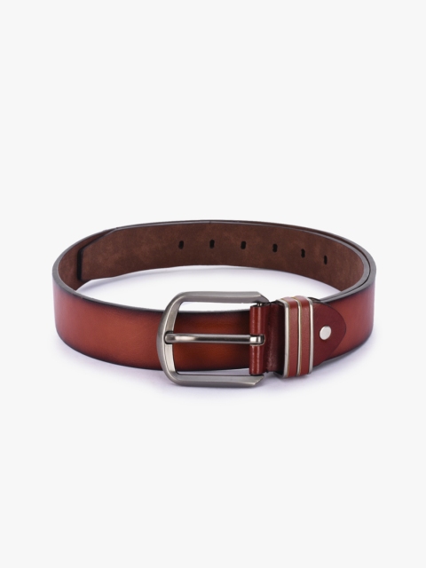 

BuckleUp Men Brown Solid Leather Belt