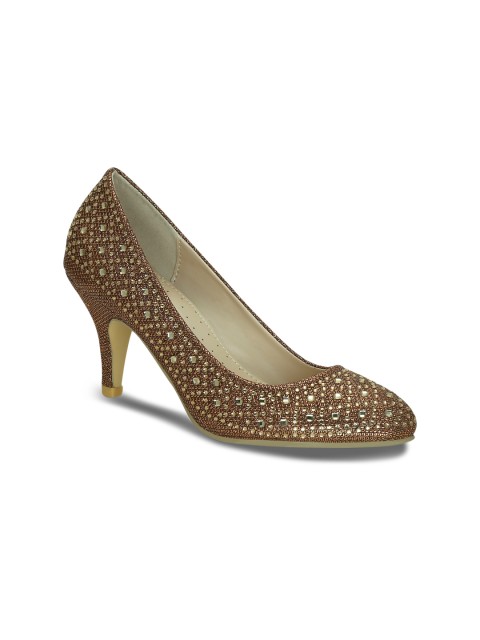 

Get Glamr Women Copper-Toned Solid Pumps